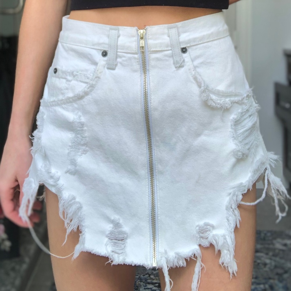 White front zip